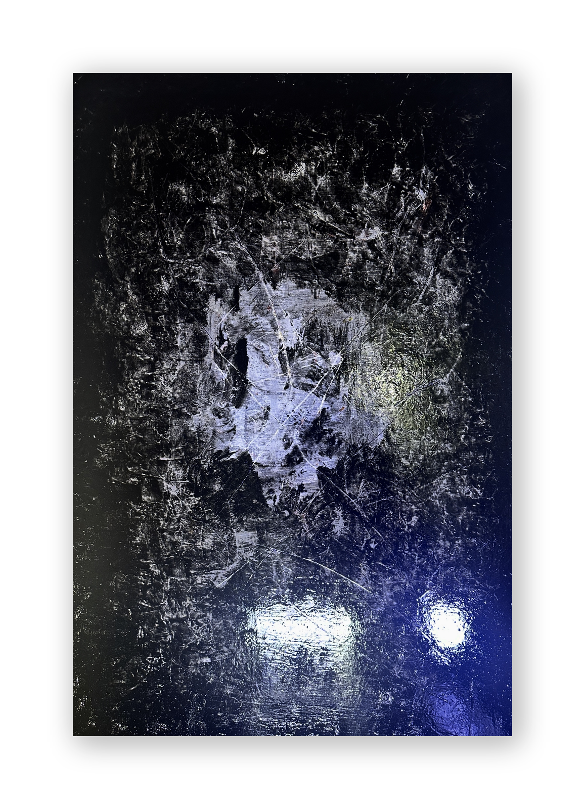 Metonymic Debris 1 — oil and damar on panel, 36 × 24 in, 2026
