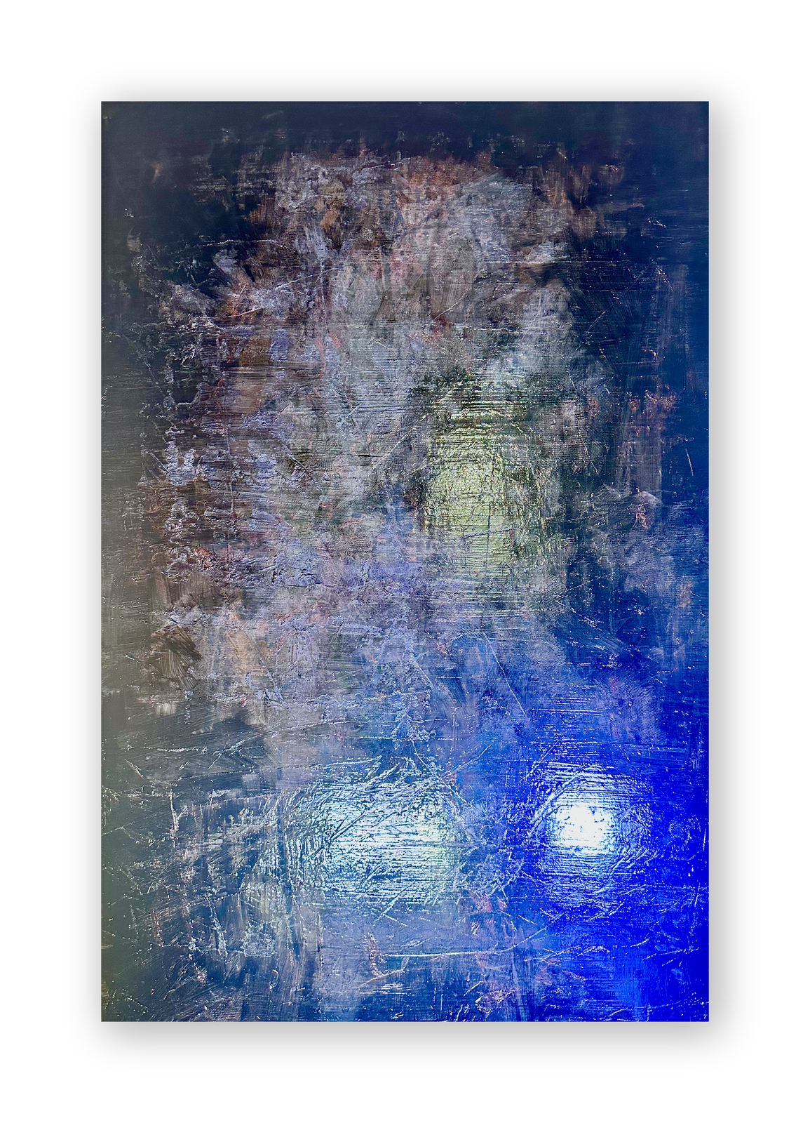 Metonymic Debris 2 — oil and damar on panel, 36 × 24 in, 2026